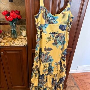 Abercrombie & Fitch Yellow Floral Maxi Dress